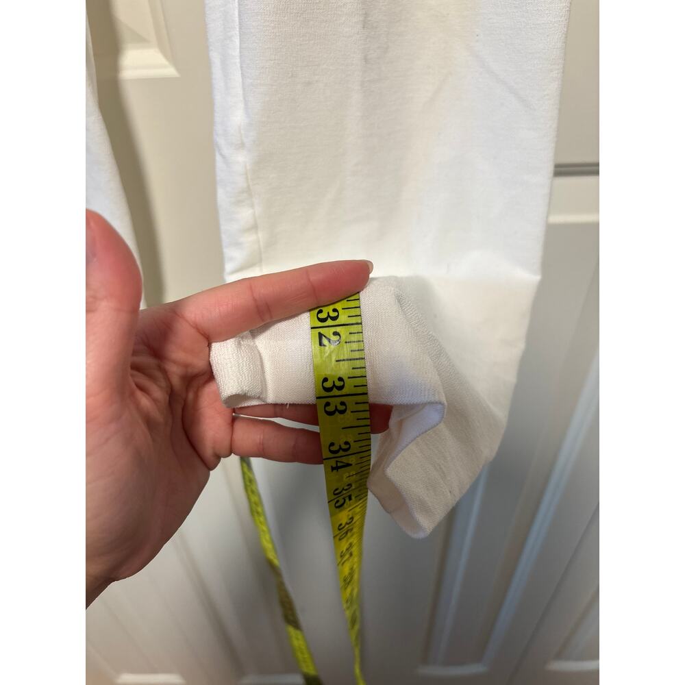 Eileen Fisher Women's White Stretch Pull-On Slim Pants Size M - Picture 5 of 8